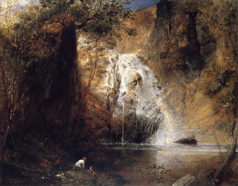Samuel Palmer The Waterfalls,Pistil Mawddach Norge oil painting art